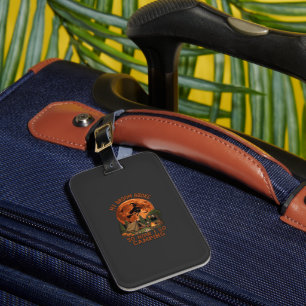 Broom Broke Halloween Witch Camping Tent Campfire Luggage Tag