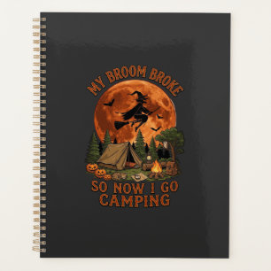 Broom Broke Halloween Witch Camping Tent Campfire Planner