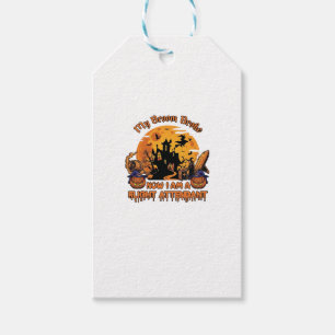 Broom Broke Now Am Flight Attendant Halloween_1 Gift Tags