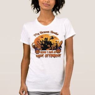 Broom Broke Now Am Flight Attendant Halloween_1 T-Shirt