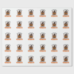 Broom Broke Now Am Foreman Halloween Pumpkin_1 Wrapping Paper