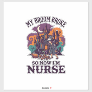 Broom Broke Nurse Halloween Witch Haunted House_1