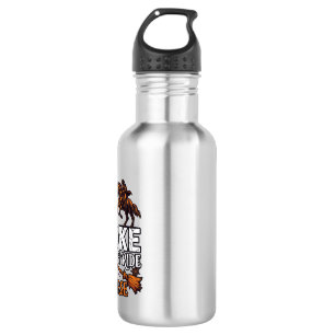 Broom Broke Ride Horse Pumpkin Cowboy Bats 532 Ml Water Bottle