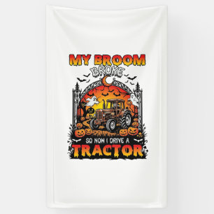 Broom Broke Tractor Halloween Witch Ghosts_1 Banner