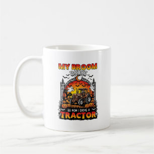 Broom Broke Tractor Halloween Witch Ghosts_1 Coffee Mug