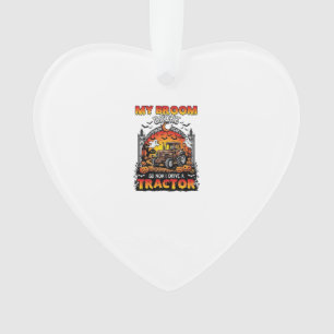 Broom Broke Tractor Halloween Witch Ghosts_1 Ornament