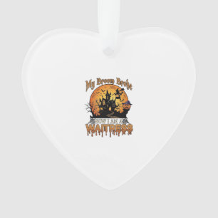 Broom Broke Waitress Halloween Witch Haunted House Ornament