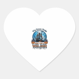 Broom Broke Welder Witch Factory Pumpkins Hallowee Heart Sticker