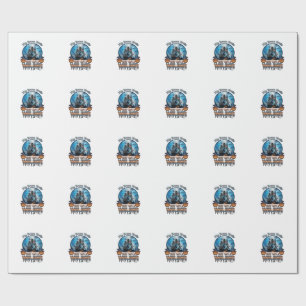 Broom Broke Welder Witch Factory Pumpkins Hallowee Wrapping Paper