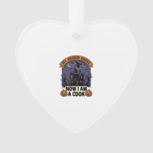 Broom Broke Witch Halloween Cook Pun_1 Ornament