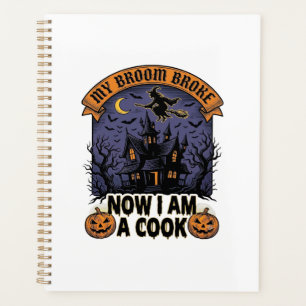 Broom Broke Witch Halloween Cook Pun_1 Planner