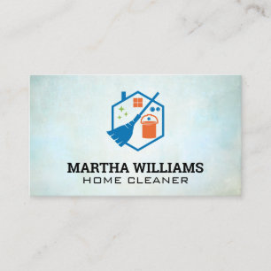 Broom Bucket   Cleaning Tools Business Card