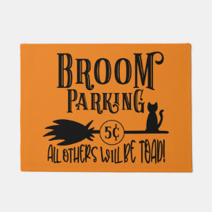 Broom Parking Halloween Doormat