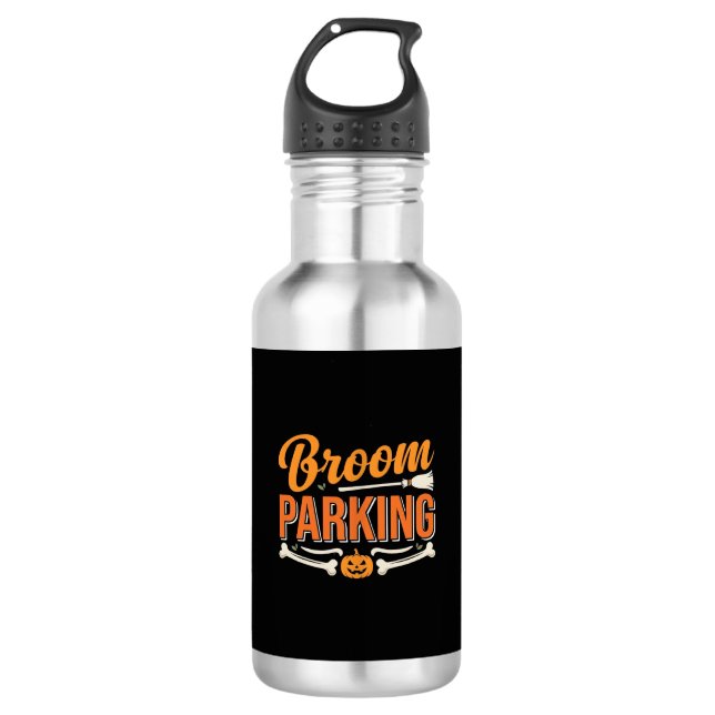 Broom Parking Halloween Vector Design_1 532 Ml Water Bottle (Front)