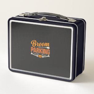 Broom Parking Halloween Vector Design_1 Metal Lunch Box