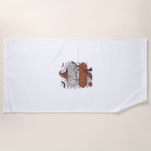 Broom Parking Halloween Witch Hat Broomstick Black Beach Towel