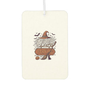 Broom Parking Halloween Witch Hat Broomstick Black Car Air Freshener