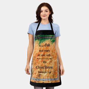 Broom Sage Abstract Philippians 4vs19 Apron