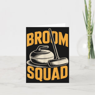 Broom Squad Ice Sweeng Rock Stone Sliding Curling  Card