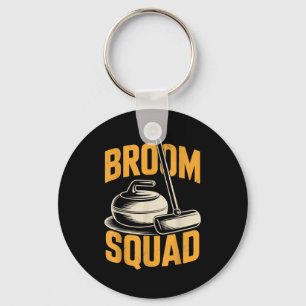 Broom Squad Ice Sweeng Rock Stone Sliding Curling  Key Ring