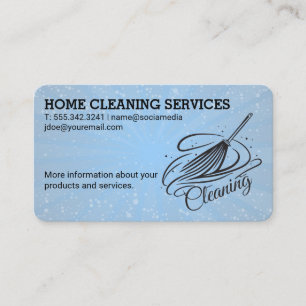 Broom Sweep   House Cleaning Services Business Card