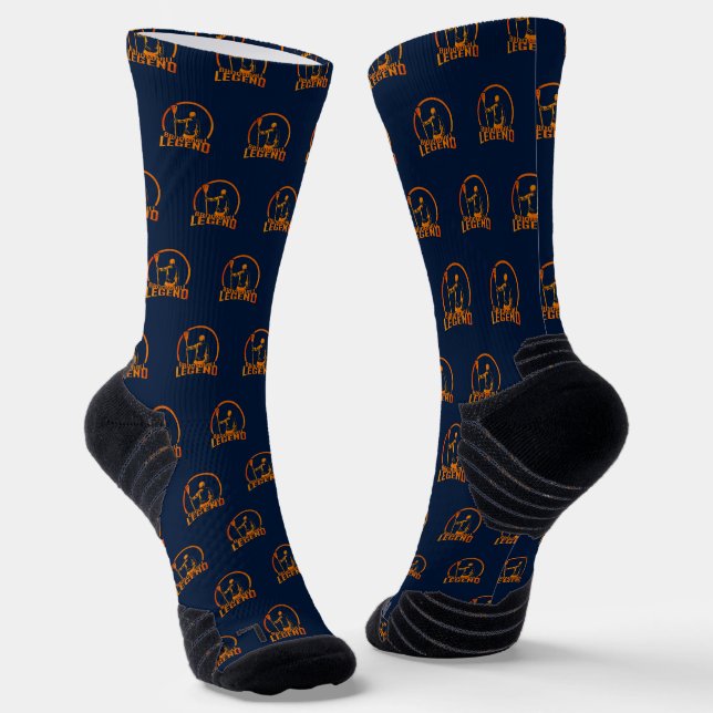 Broomball Legend Team Mate Birthday Socks (Angled)