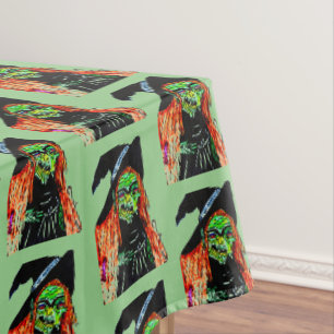 BROOMHILDA HALLOWEEN WITCH tablecloth