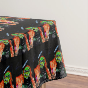 BROOMHILDA HALLOWEEN WITCH tablecloth