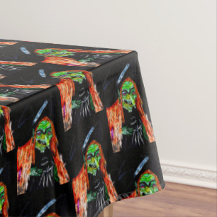 BROOMHILDA HALLOWEEN WITCH tablecloth