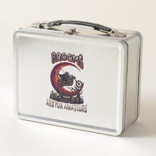 Brooms Amateurs Grim Reaper Motorcycle Halloween R Metal Lunch Box