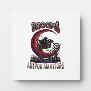 Brooms Amateurs Grim Reaper Motorcycle Halloween R Plaque