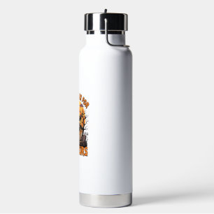 Brooms Are Amateurs Halloween Witch Horse Moon Gra Water Bottle