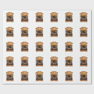Brooms Are Amateurs Halloween Witch Horse Moon Gra Wrapping Paper