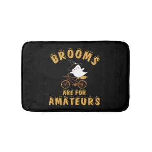 BROOMS ARE FOR AMATEURS HALLOWEEN BATH MAT