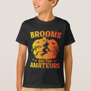 Brooms Are For Amateurs Hockey Stick Shirt Pumpkin