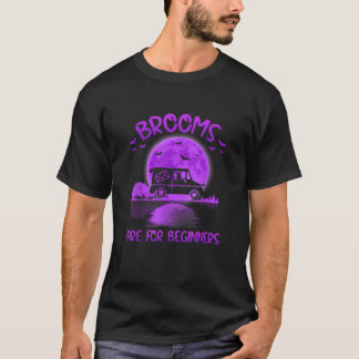 Brooms Are For Beginners Postal Worker Witch Hallo T-Shirt