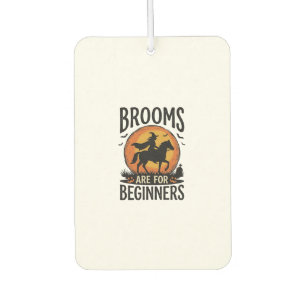 Brooms Are for Beginners Vintage Halloween Witch D Car Air Freshener