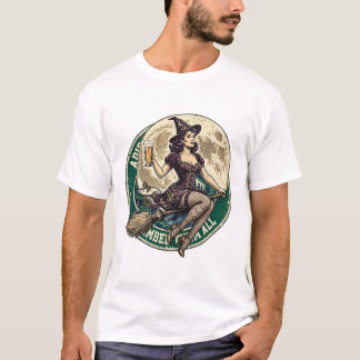 Broomstick Lager Pin-Up Shirt - Sexy Witch