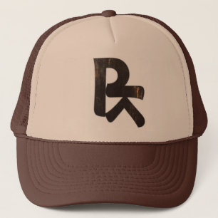 BROOTLYN Vintage Logo in Distressed Black Trucker Hat