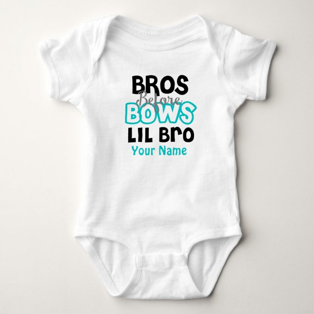 Bros Before Bows Little Brother Personalised shirt (Front)