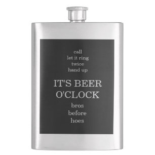 Bros Before Hoes Groomsmen Wedding Flask