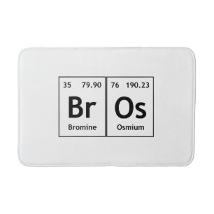 BrOs Chemistry Periodic Table Words Element Symbol Bath Mat