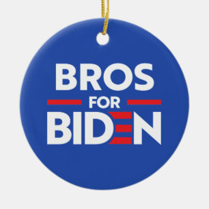 BROS FOR JOE BIDEN CERAMIC TREE DECORATION