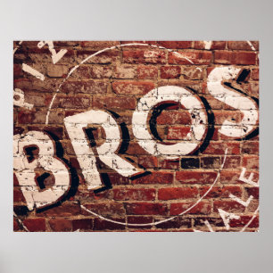 Bros illustration poster