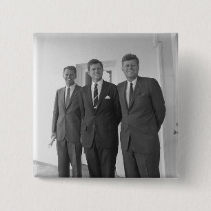 Bros, President John Kennedy,  Robert & Ted 15 Cm Square Badge
