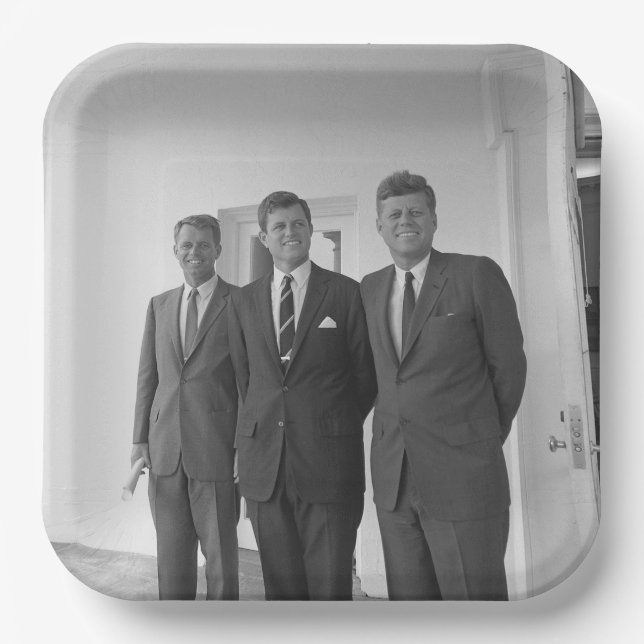 Bros, President John Kennedy,  Robert & Ted Paper Plate (Front)