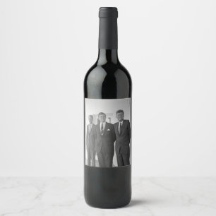 Bros, President John Kennedy, Robert & Ted Wine Label
