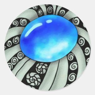 Brosche  classic round sticker