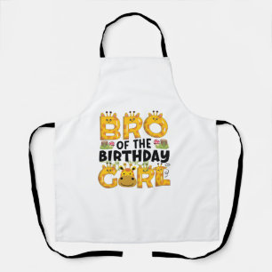 Brother 1st Birthday Girl Giraffe Theme Party Zoo Apron