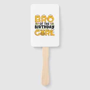 Brother 1st Birthday Girl Giraffe Theme Party Zoo Hand Fan